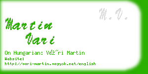 martin vari business card